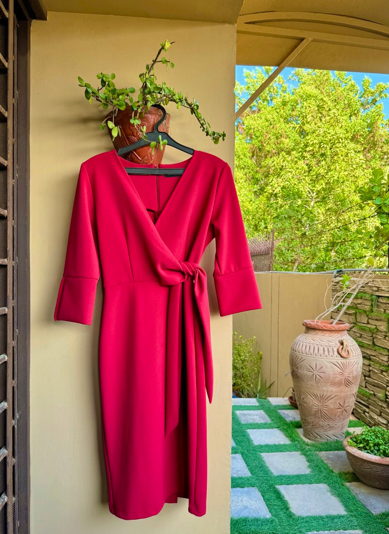 red dress