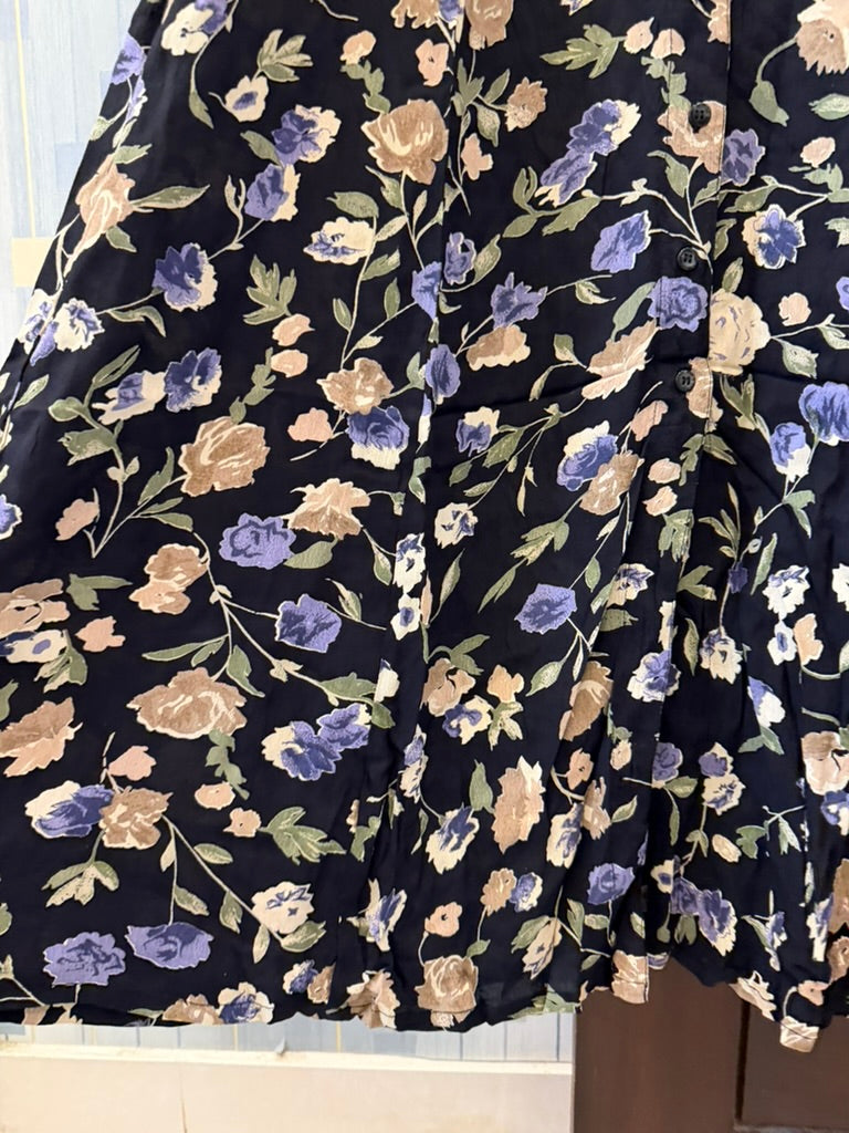Black Floral long dress