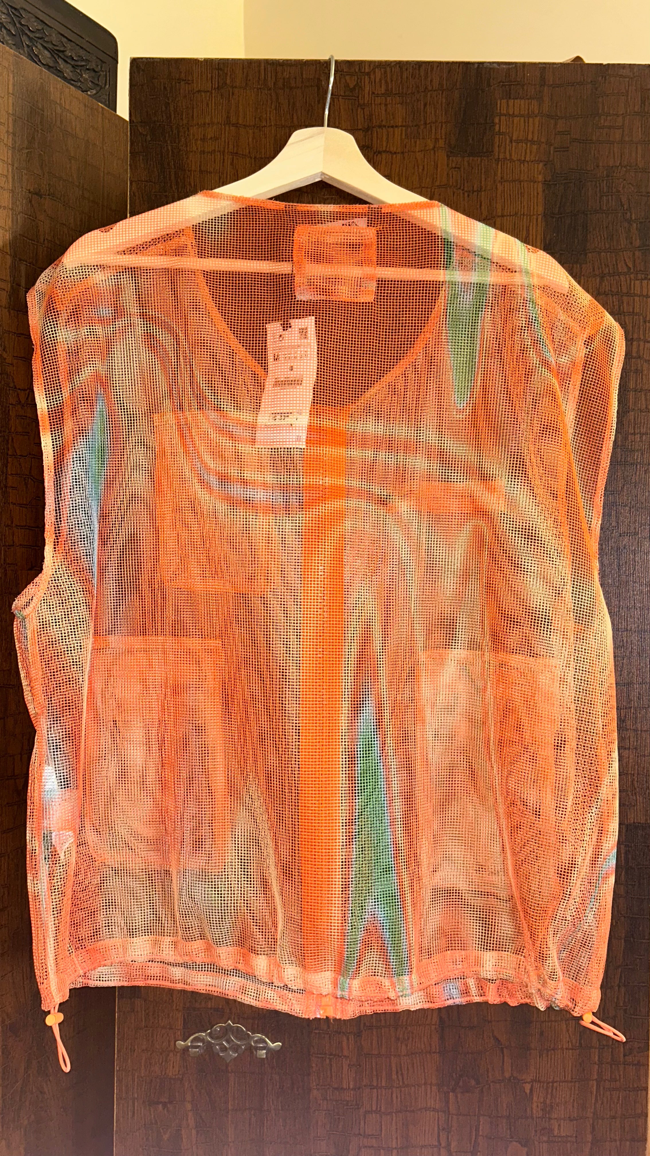 Orange mesh vest