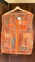 Orange mesh vest