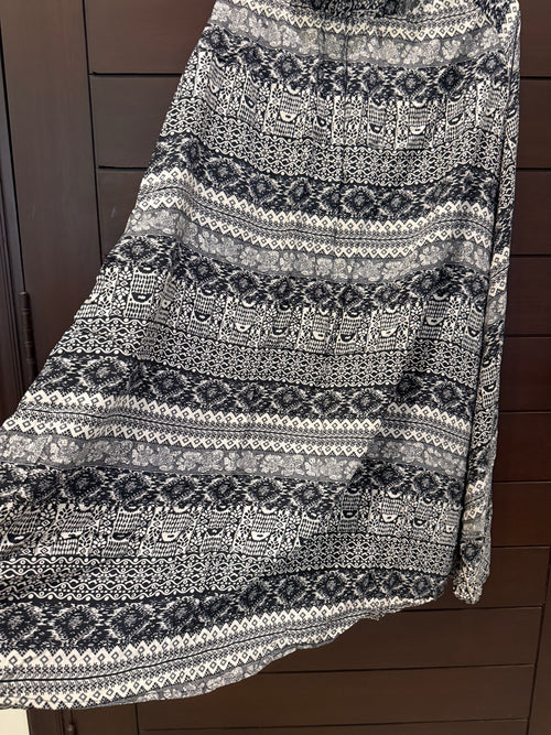 Black and white Bohemian Skirt