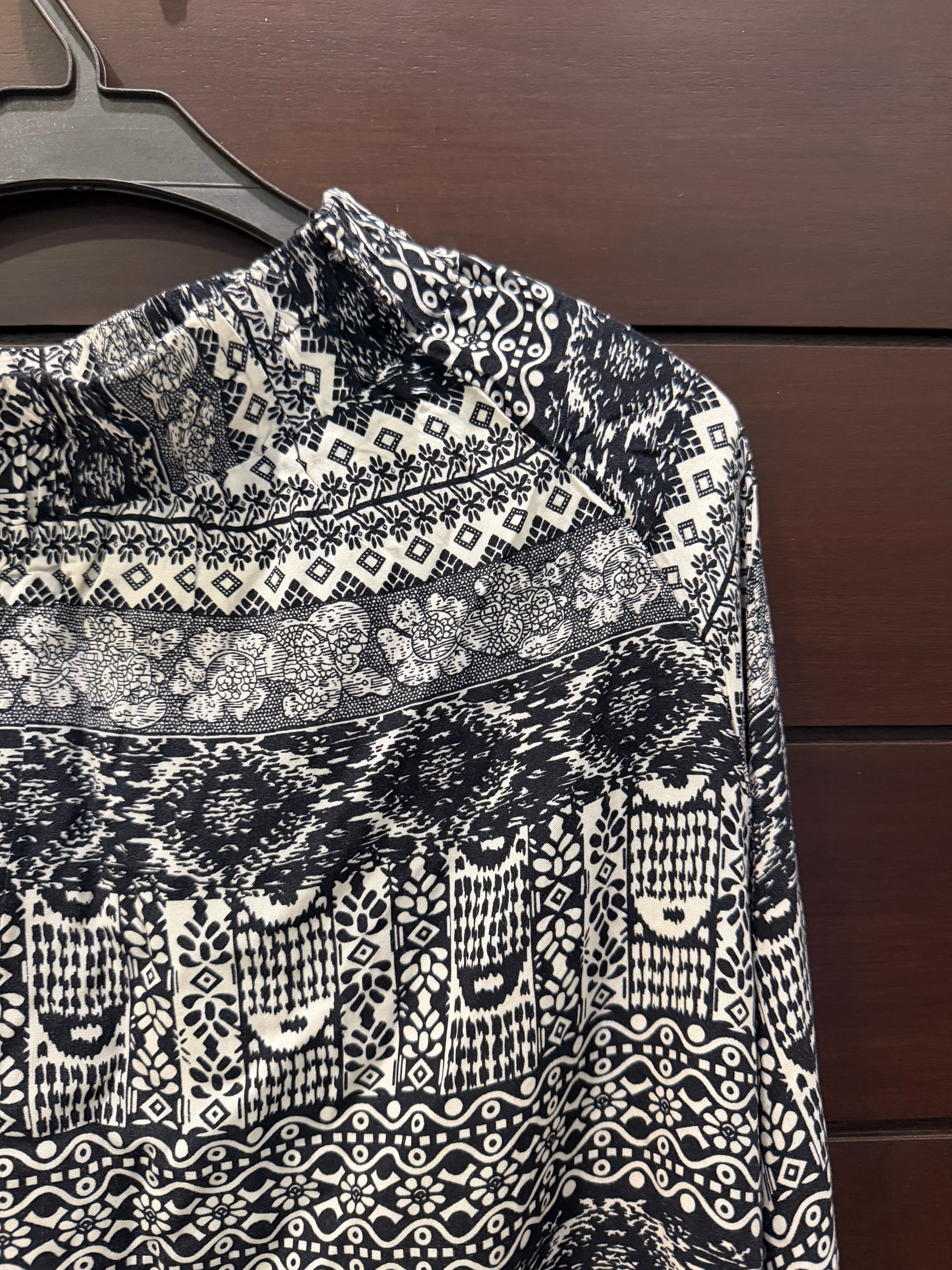Black and white Bohemian Skirt