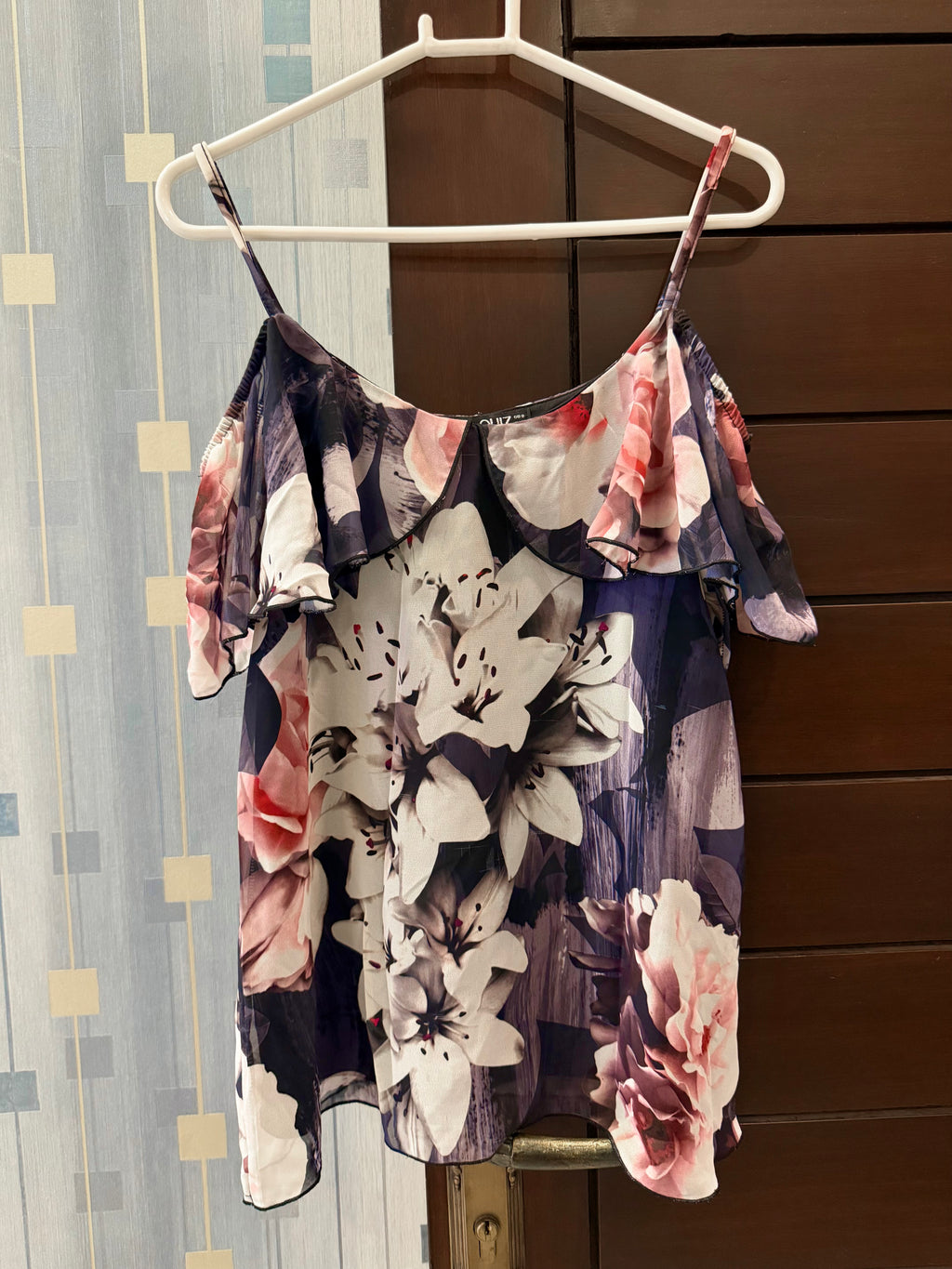 Floral Ruffle Top
