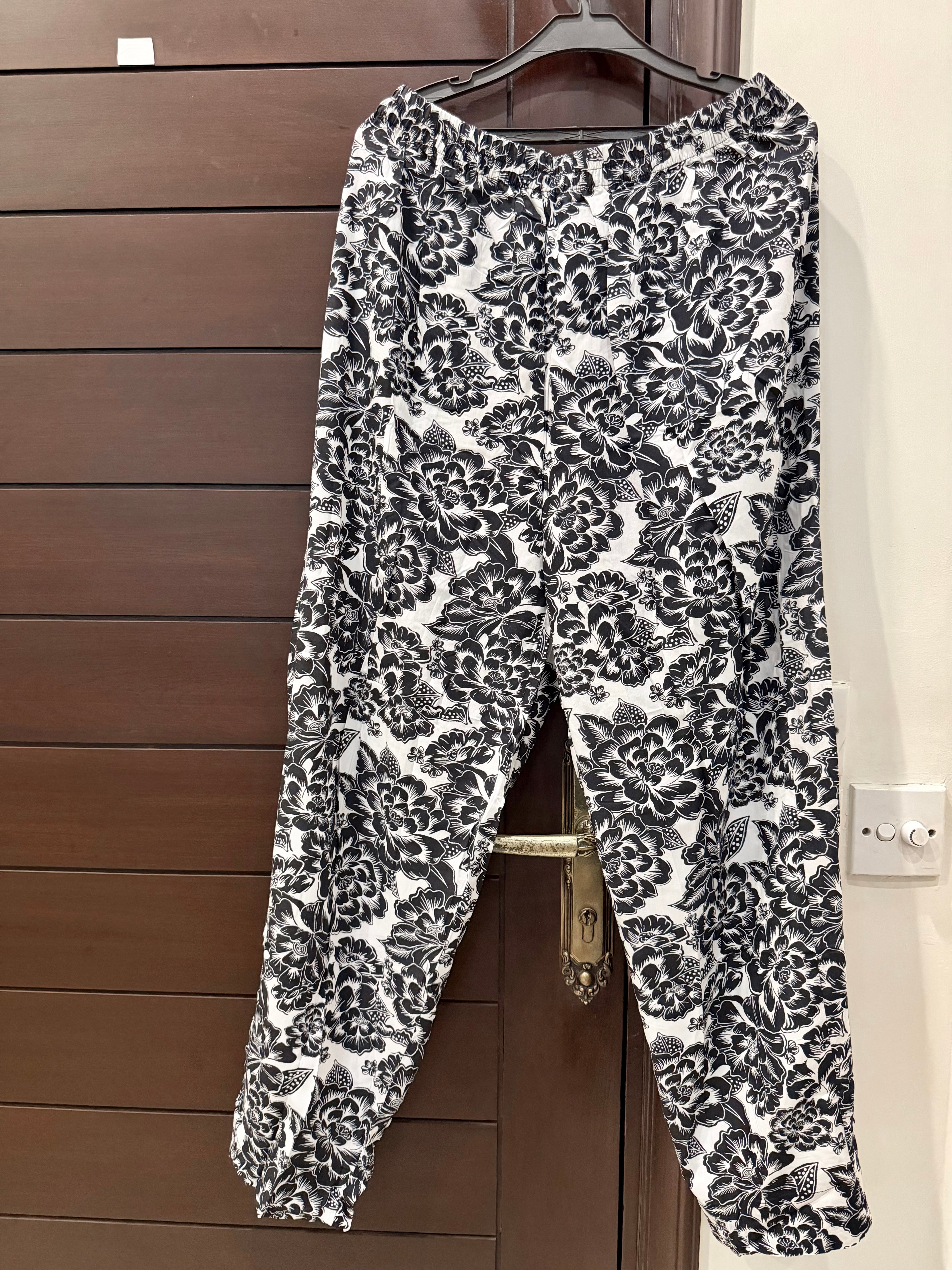 Ethnc 2-pc Casual Black and White dress