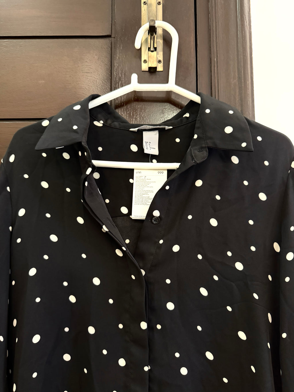 H&amp;M Black Formal Button Top