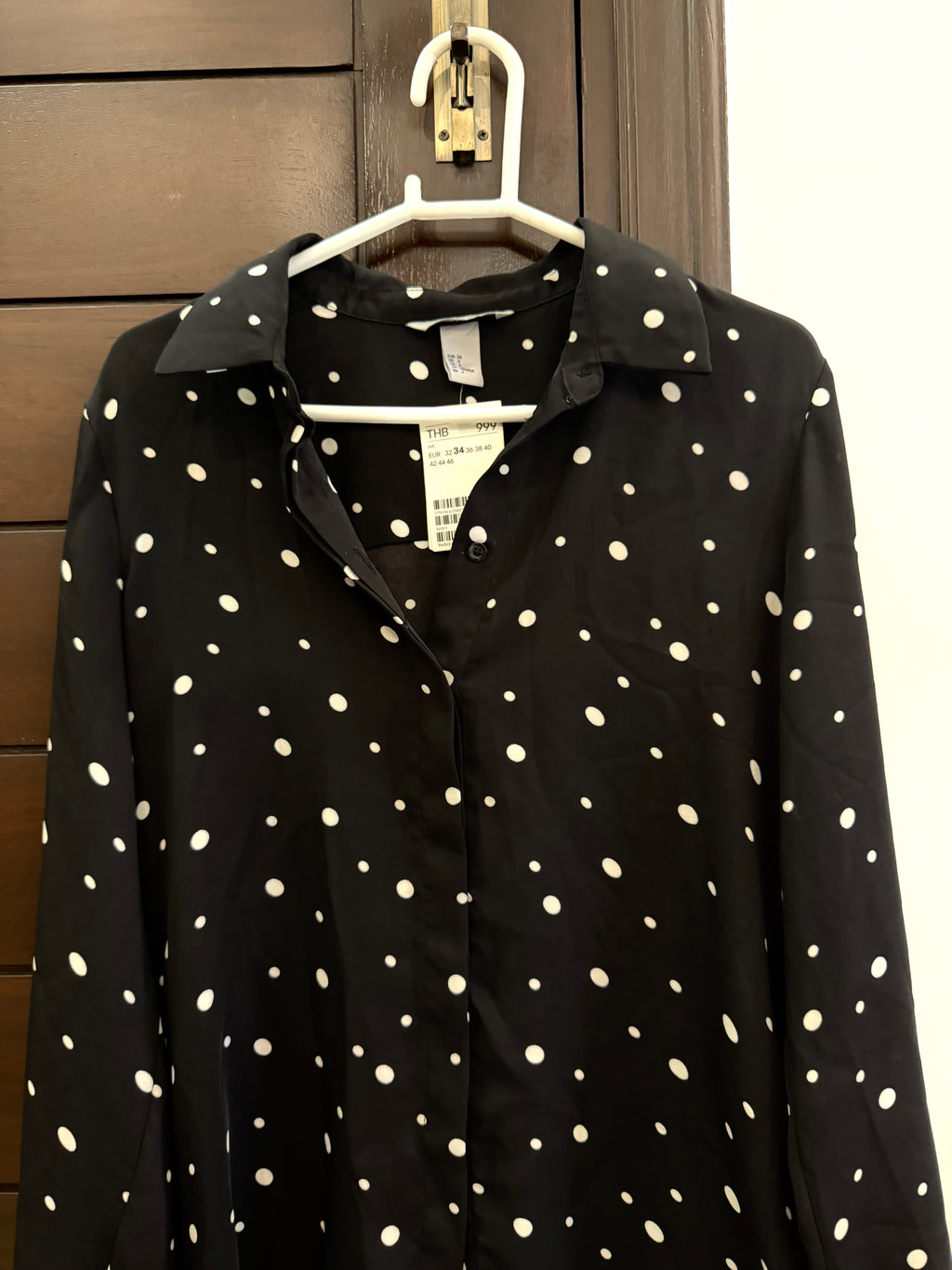 H&amp;M Black Formal Button Top